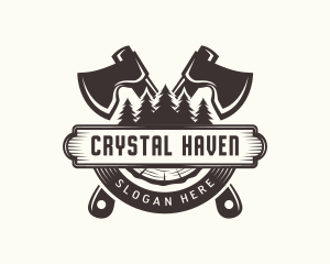 Forest Axe Woodwork logo design