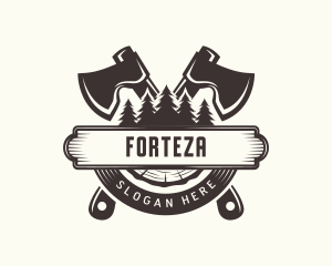 Forest Axe Woodwork logo design