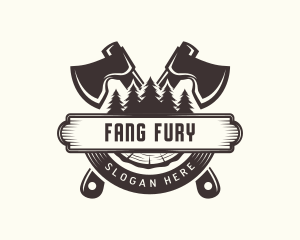 Forest Axe Woodwork logo design