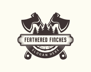 Forest Axe Woodwork logo design