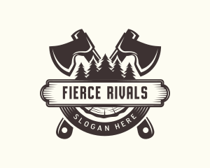 Forest Axe Woodwork logo design