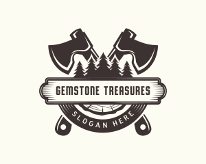 Forest Axe Woodwork logo design