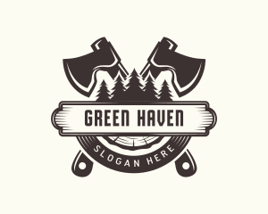 Forest - Forest Axe Woodwork logo design