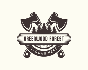 Forest Axe Woodwork logo design