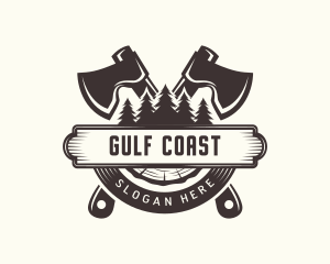 Forest Axe Woodwork logo design