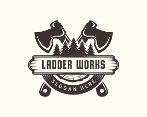 Forest Axe Woodwork logo design