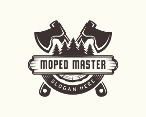 Forest Axe Woodwork logo design