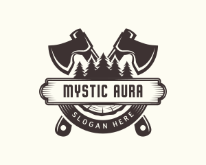 Forest Axe Woodwork logo design