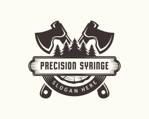 Forest Axe Woodwork logo design