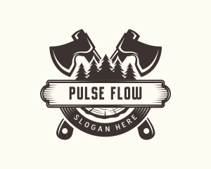 Forest Axe Woodwork logo design