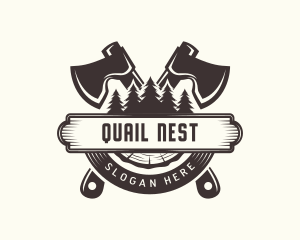 Forest Axe Woodwork logo design