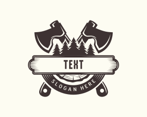 Forest Axe Woodwork logo design