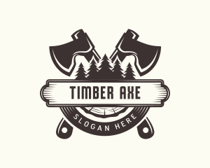 Forest Axe Woodwork logo design