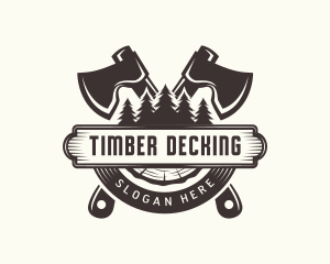 Forest Axe Woodwork logo design