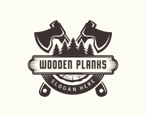 Forest Axe Woodwork logo design