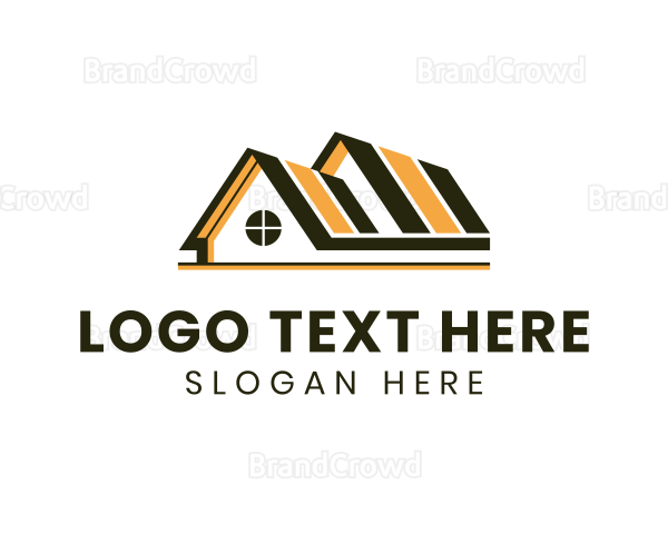 House Roof Construction Logo