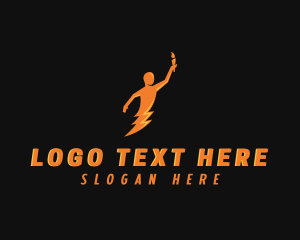 Human - Thunder Human Torch logo design