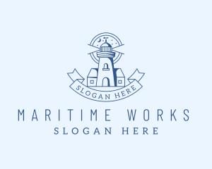 Blue Night Lighthouse logo design