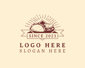 Hipster Taco Restaurant Logo