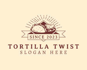 Tortilla - Hipster Taco Restaurant logo design