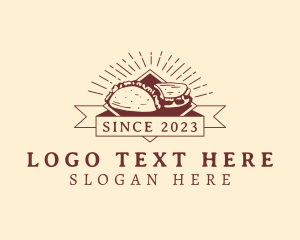 Hipster Taco Restaurant Logo