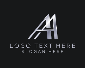 Letter A - Metallic Industrial Corporate Letter A logo design