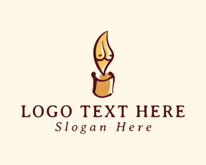 Erotic - Erotic Candle Flame logo design