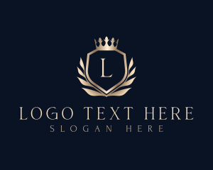 Floral - Premium Shield Crown logo design