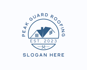 Residential House Roofing logo design