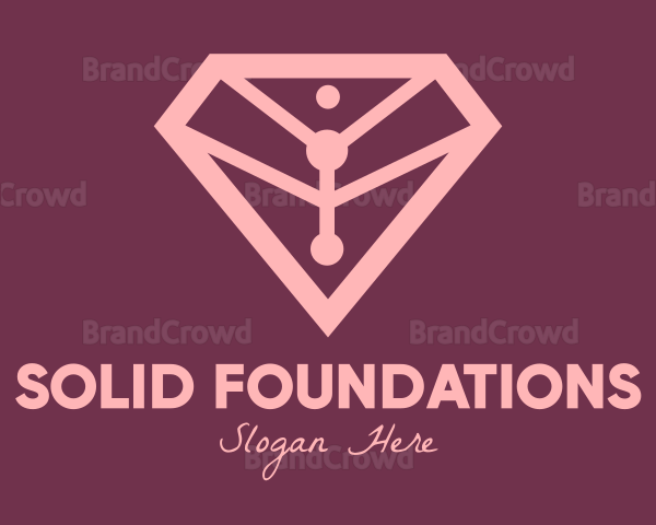 Elegant Pink Diamond Logo