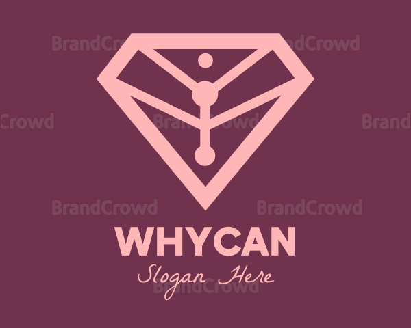 Elegant Pink Diamond Logo