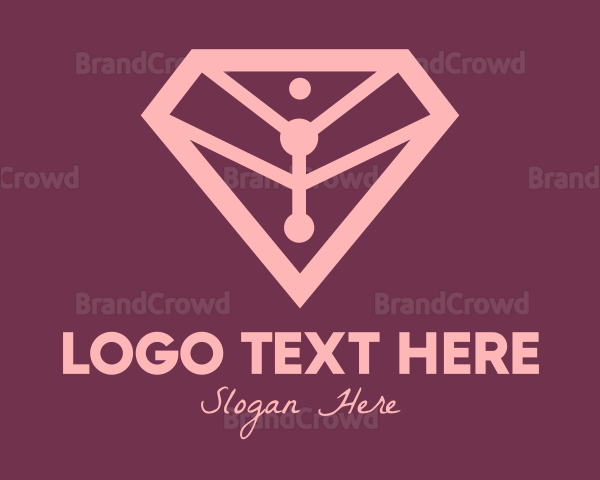 Elegant Pink Diamond Logo