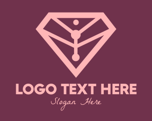 Gemstone - Elegant Pink Diamond logo design