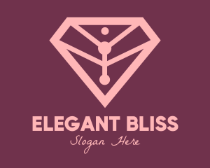 Elegant Pink Diamond Logo