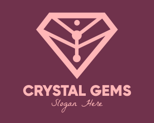 Elegant Pink Diamond logo design