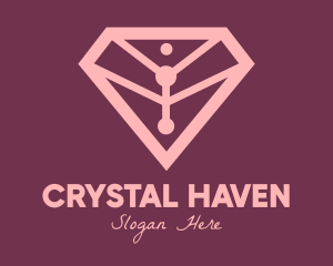 Elegant Pink Diamond logo design