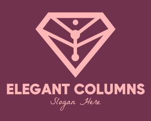 Elegant Pink Diamond logo design