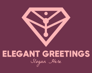 Elegant Pink Diamond logo design