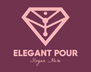 Elegant Pink Diamond logo design