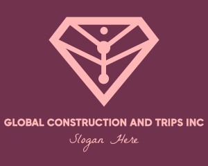 Sophisticated - Elegant Pink Diamond logo design