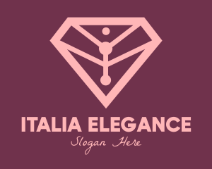 Elegant Pink Diamond logo design