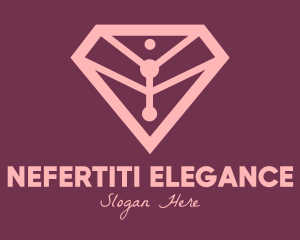 Elegant Pink Diamond logo design