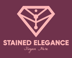 Elegant Pink Diamond logo design