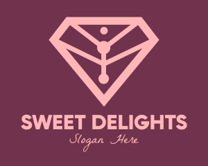 Elegant Pink Diamond logo design