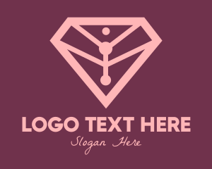 Gem - Elegant Pink Diamond logo design