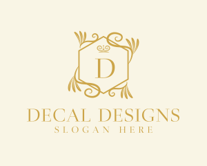 Golden Ornate Decor logo design