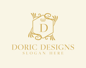 Golden Ornate Decor logo design