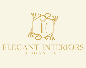 Golden Ornate Decor logo design