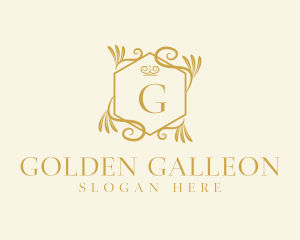 Golden Ornate Decor logo design