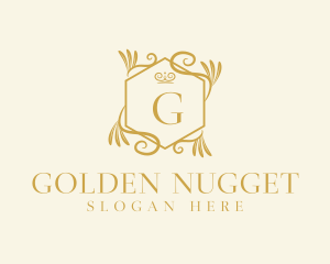 Golden Ornate Decor logo design